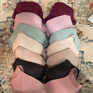 Set of 7 Multicolor Bras